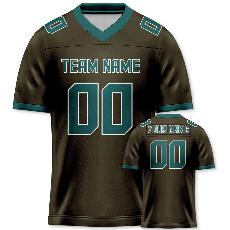 Custom Olive Kelly Green Mesh Authentic Football Jersey